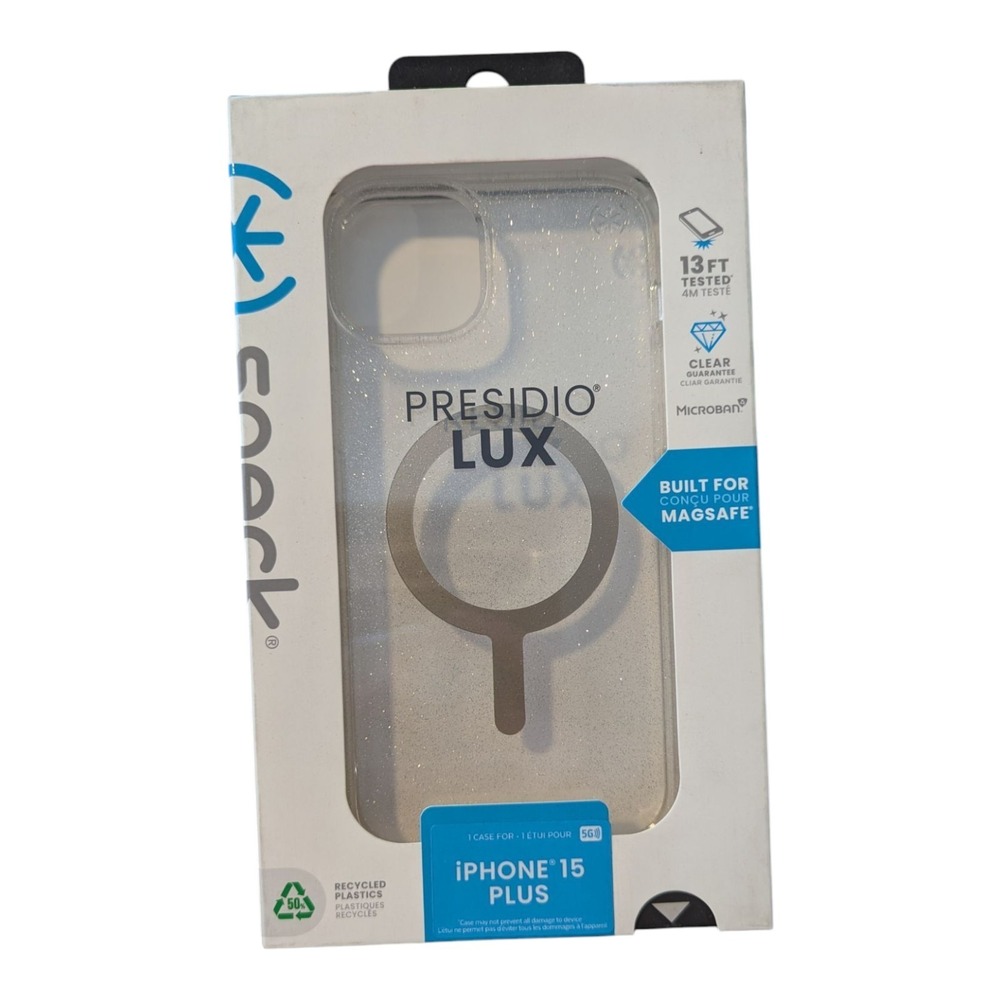 D4. Speck Presidio LUX Case iPhone 15 Plus‎ / iPhone 14 Plus -Glitter (MagSafe)